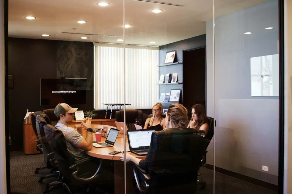 An office meeting