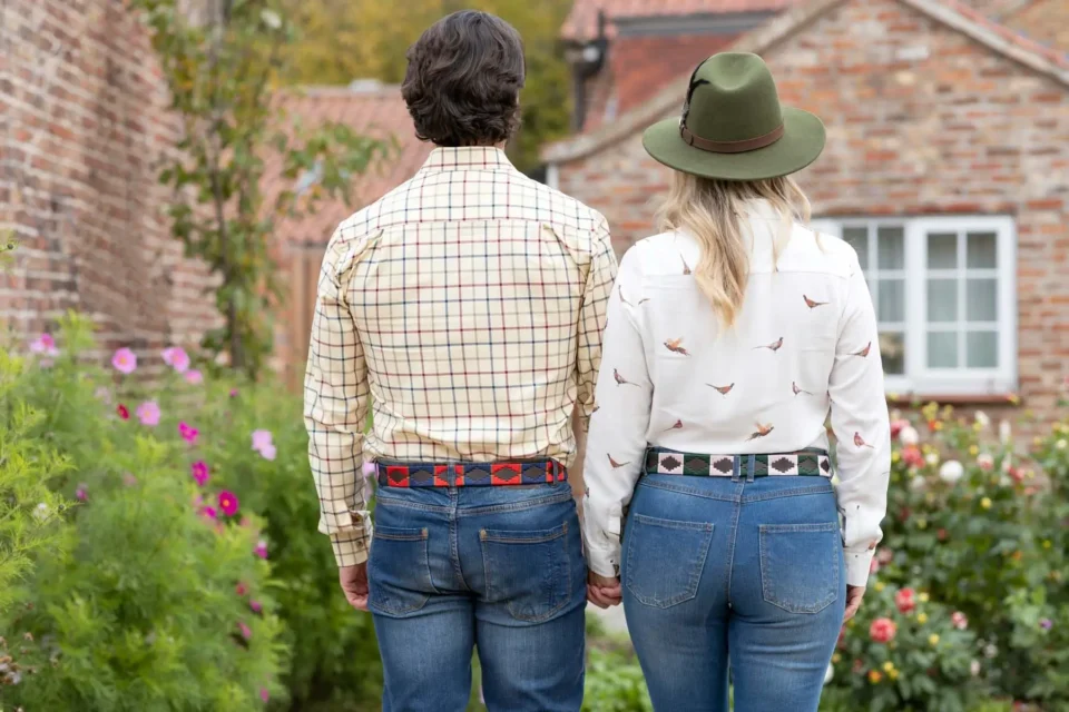 A couple looking at a house