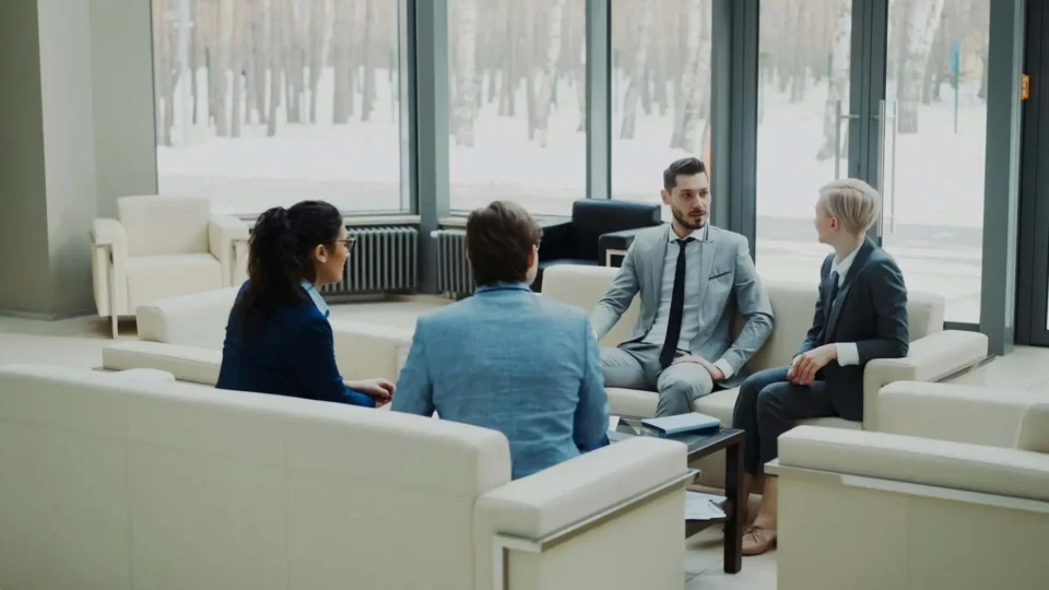 A business meeting