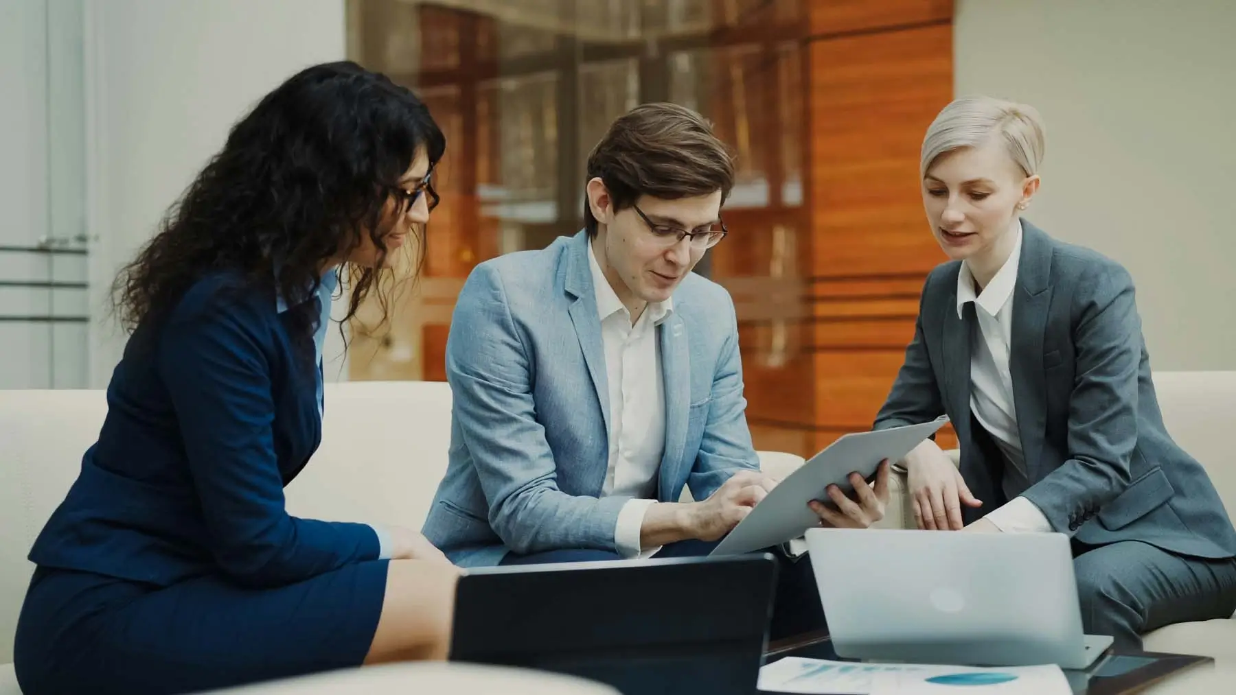 Business people talking