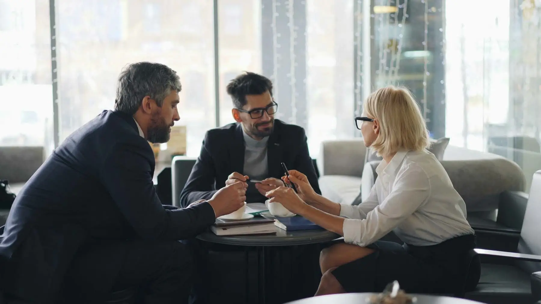 A business meeting