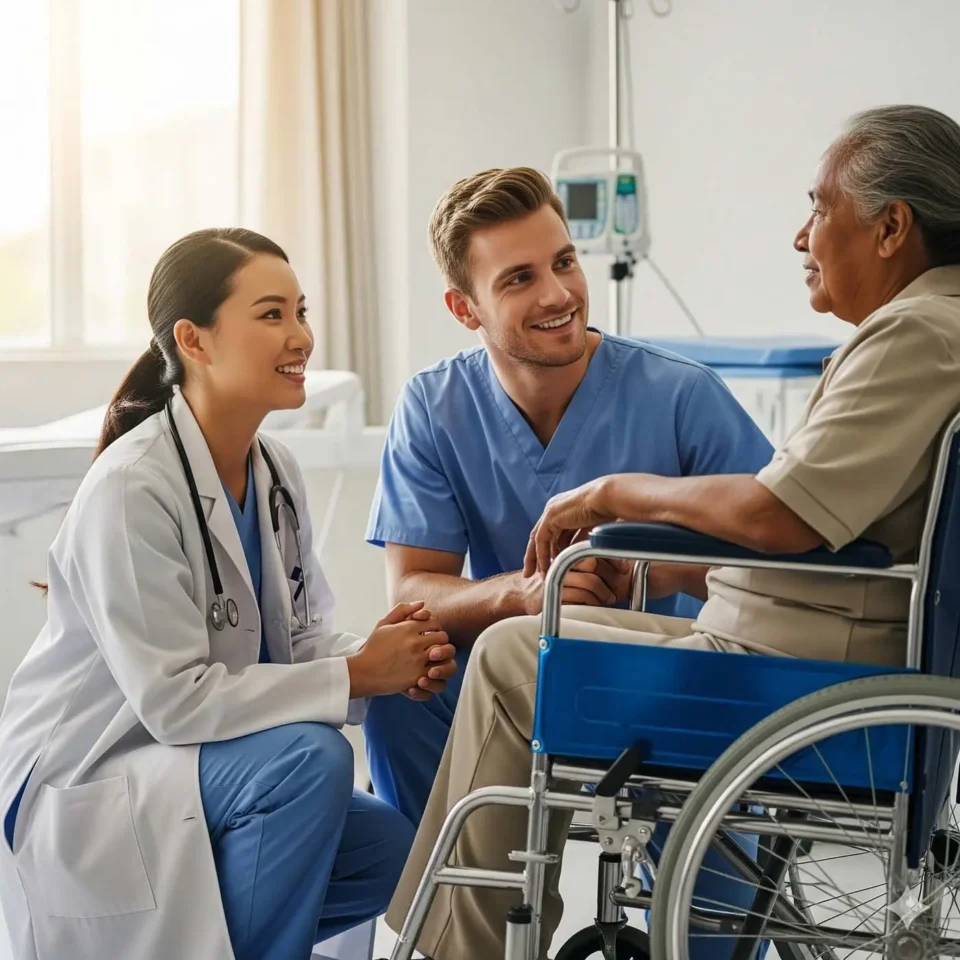 Doctors and a patient
